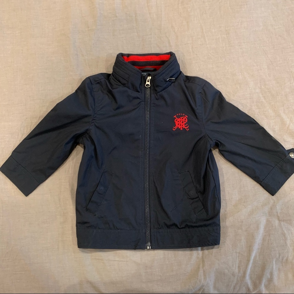 Polo Ralph Lauren Boys Navy Light Jacket / Rain Jacket with hood - 24 Months